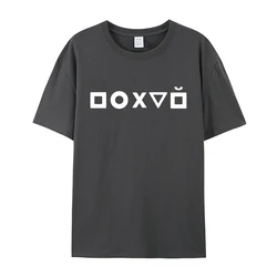 Charcoal Black Men's 100% Cotton Shirt Summer Cool Elegant Tee Classic Boutique Simple Design Four Seasons Unisex Large T-Shirt
