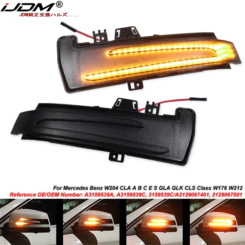For Mercedes-Benz A B C E S CLA GLA CLS Class W176 W246 W204 W212 C117 X156 LED Dynamic Blinker LED Turn Signal Light Indicator