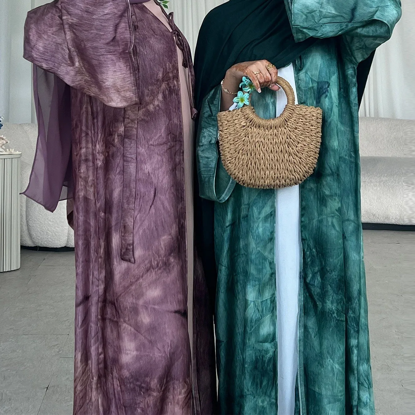 Long Dress Round Neck Cardigan a Line Elegant Business with Princess Sleeve Maxi Length Long Sleeves Winter Dress for Women