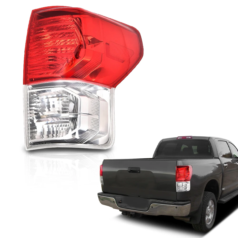 Conjunto de lámpara de freno de luz trasera sin bombilla lado derecho del pasajero apto para Toyota Tundra 2007-2013 To2801183, To2801165