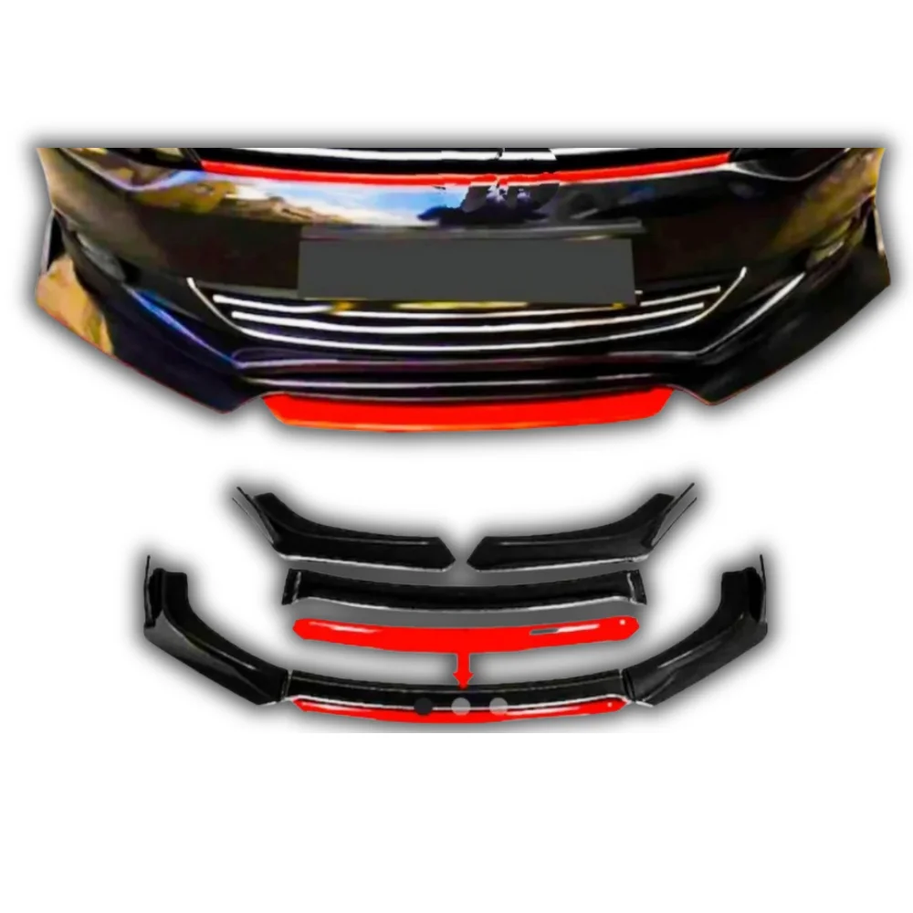 4 Piece Front Bumper Lip For Volkswagen Vw Jetta 2010 2019 Car Accessories 5 Color Options Modified Sport Exterior Parts Tuning