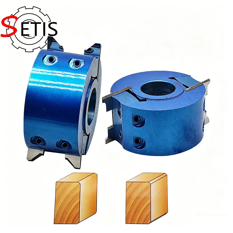 SETIS Adjustable Chamfering Milling Cutter with Replaceable Inserts – Moulder and Woodworking Profile Cutter