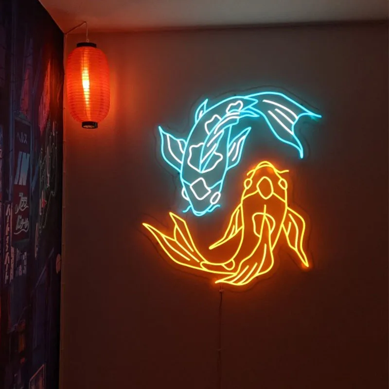 Imagem -05 - Led Private Neon Signs Decoração Interior e Exterior para Casamento Logotipo do Negócio Nome do Bar Faça Você Mesmo Anime Japonês Wall Light