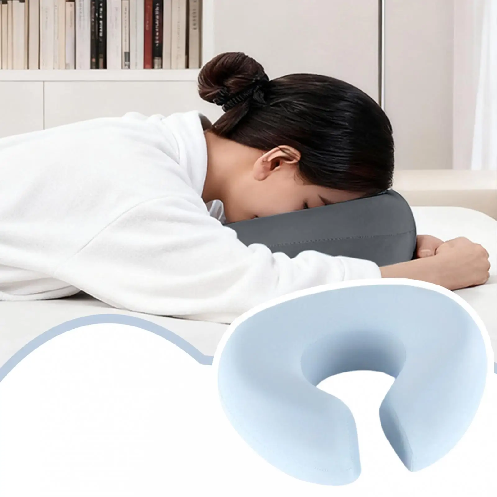 Face Down Pillow with Memory Foam Spa Master Massage Table Universal Headrest Face Cushion For Home  Travel Salons Flights Light