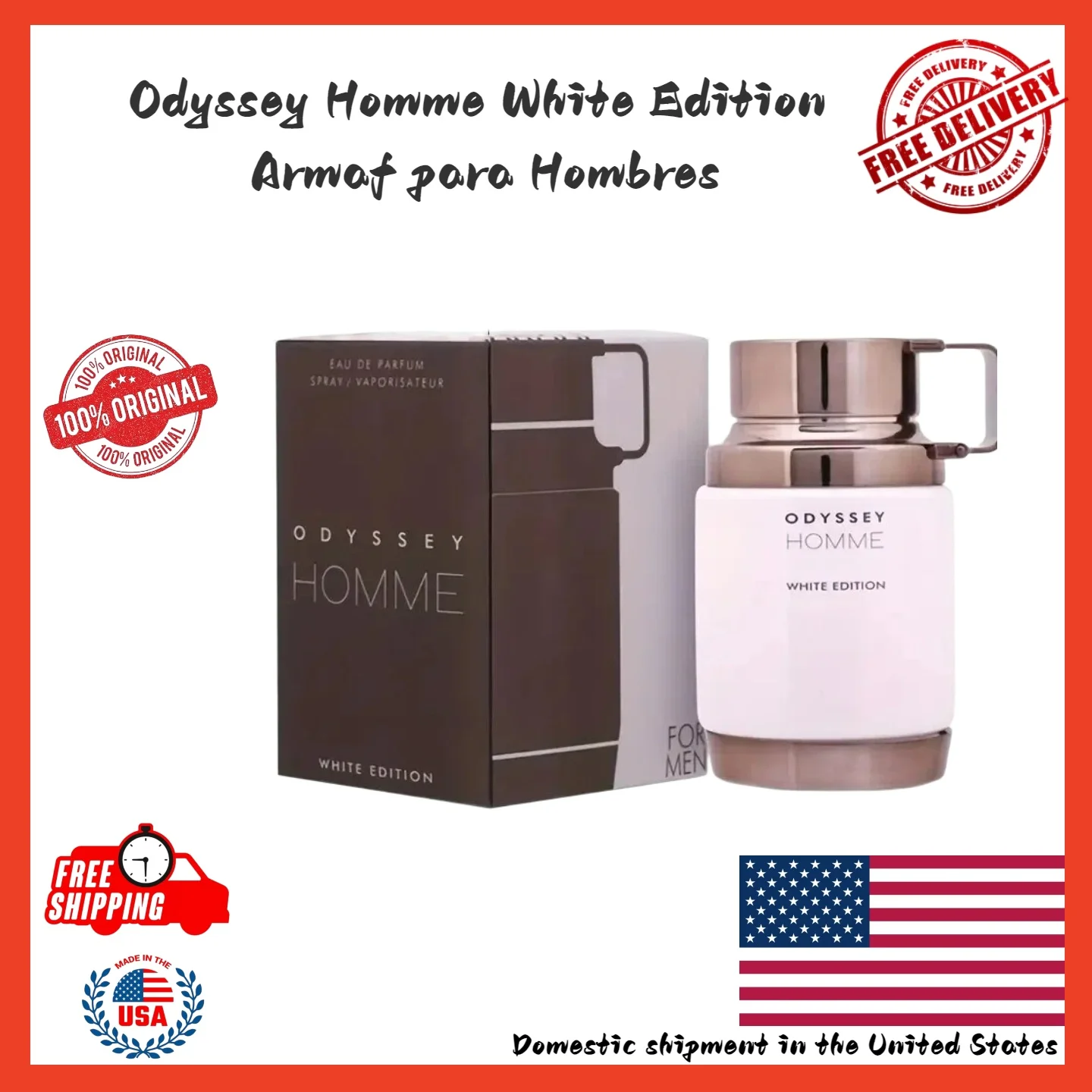 

Armaf Odyssey Homme White Edition для мужчин, парфюмерная вода, 3.4 унции, роскошный аромат, подарок на день рождения или День святого Валентина.