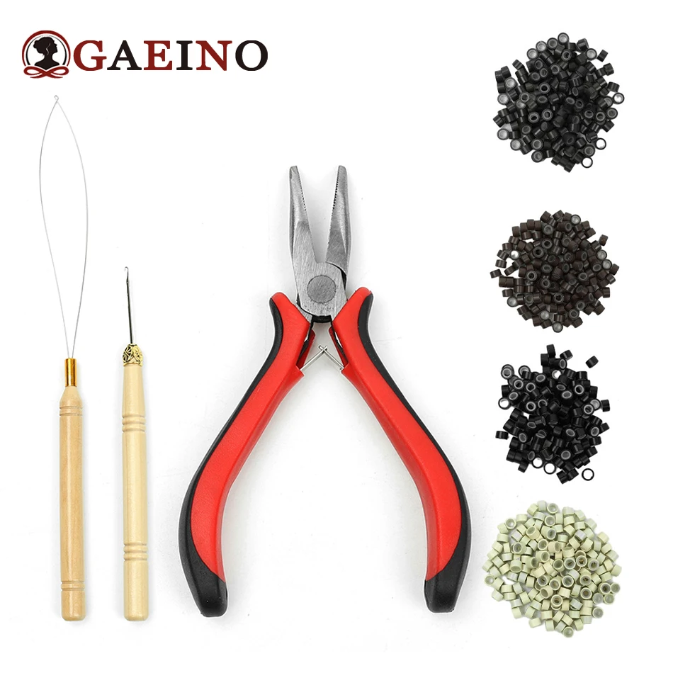 

Hair Extensions Tool Kit Hair Extension Pliers Pulling Hook Bead Device Tool Kits For Professional Hair Styling Tools Accessory