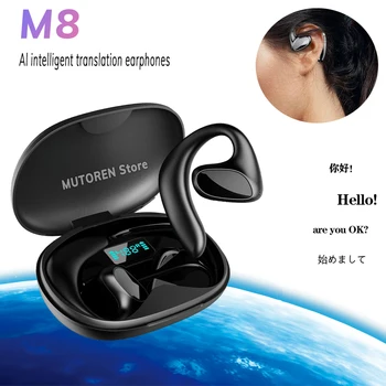 Bluetooth 5.1 translation headphones 144 languages ​​instant translate smart voice translator wireless music earphone translator