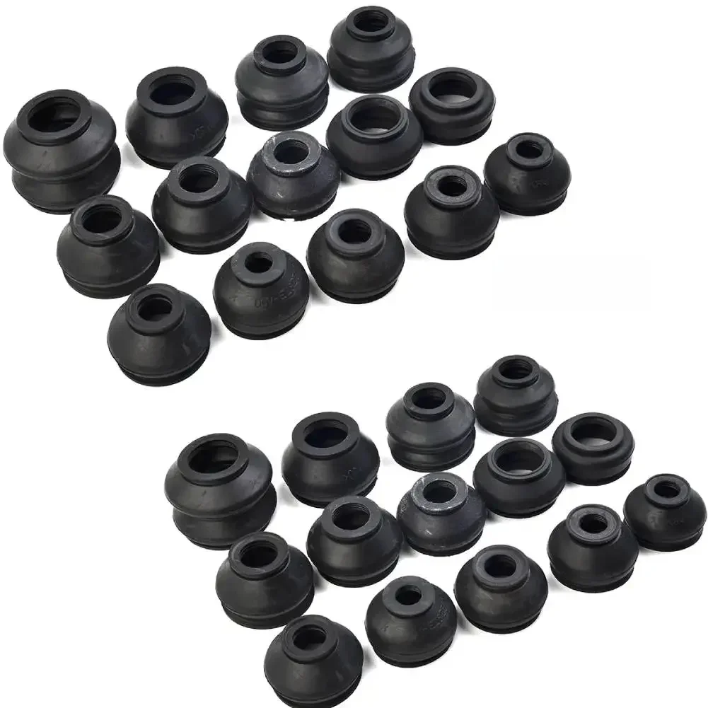 28 pièces Joint à rotule botte Suspension direction cache-poussière piste biellette de direction Kit de liaison embout de biellette de direction et joint à rotule cache-bottes anti-poussière