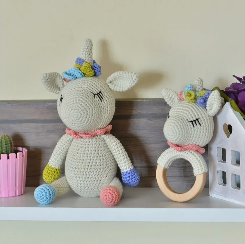 Unicorn Amigurumi Organic Cotton Kids Toy