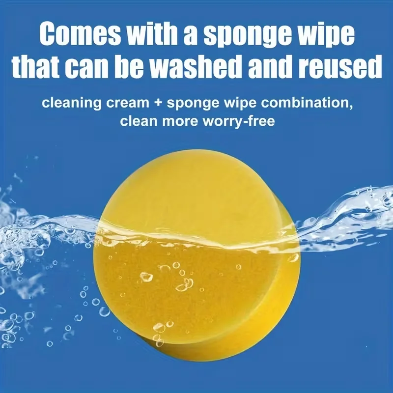 Crème nettoyant pour chaussures blanche : détachant et blanchissant pour baskets, toile, simili cuir - formule facile sans rinçage.