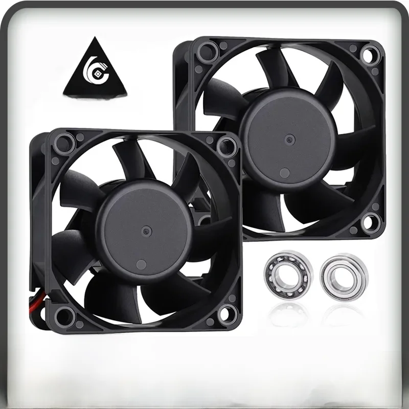 2 pièces Gdstime 60x60x25mm 5V 12V 24V DC ventilateur de refroidissement petit 6025 2Pin moteur sans brosse PC boîtier d'ordinateur refroidisseur ventilateur Axial