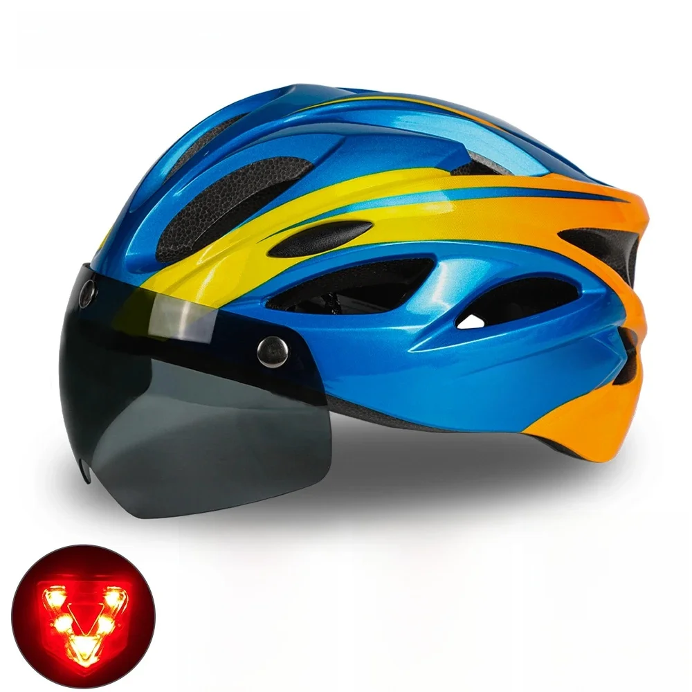 AliExpress Victgoal VICTGOAL MTB Electric Scooter Bicycle Helmet for Men Taillight Goggles Lens Sun Visor Cycling Helmets
