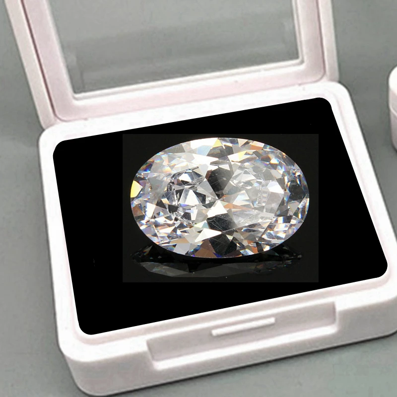 

Большой Белый сапфир AAAAA 18x25 мм овальной формы, свободный драгоценный камень, искусственный драгоценный камень