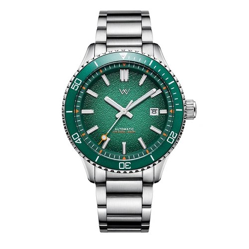 Imagen 2 del producto Reloj WM mecánico automático MIYOTA 8215 reloj de buceo para hombre 200M válvula de helio resistente al agua zafiro Welly Merck relojes de buceo 046M-WM