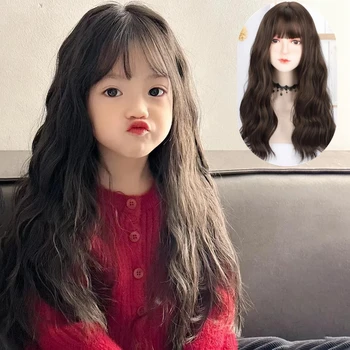 Pelucas enrolladas largas para bebés, accesorios para el cabello rizado para niños, cubiertas para la cabeza para niños, tocado para niñas pequeñas, gorro para niños, 2Y-5Y