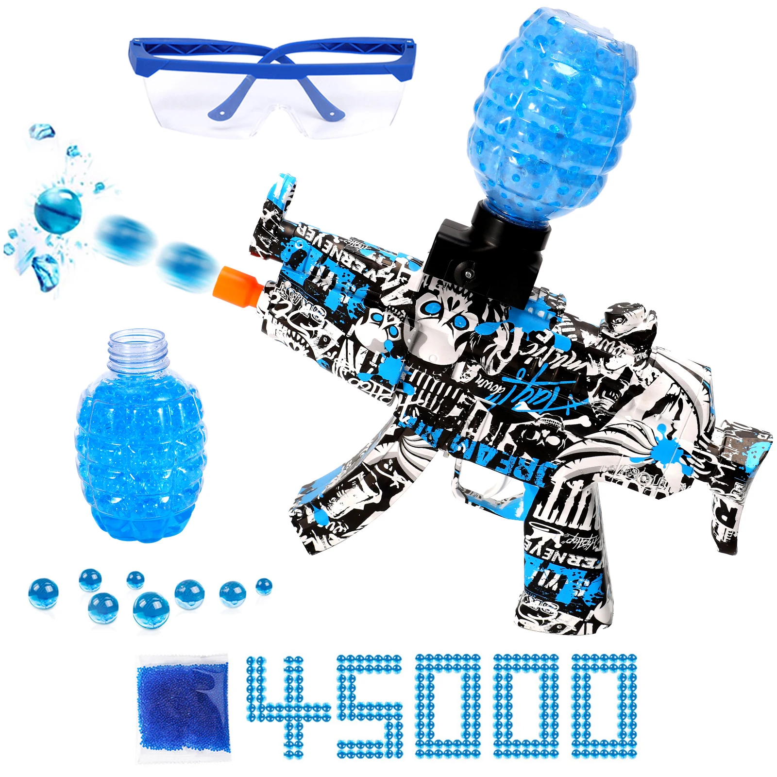 MP5 Electric Gel Ball Gun Toy Pistol Water Beads Splatter Shooter Toys Weapon for Children Outdoor Sport Fun Game Airsoft