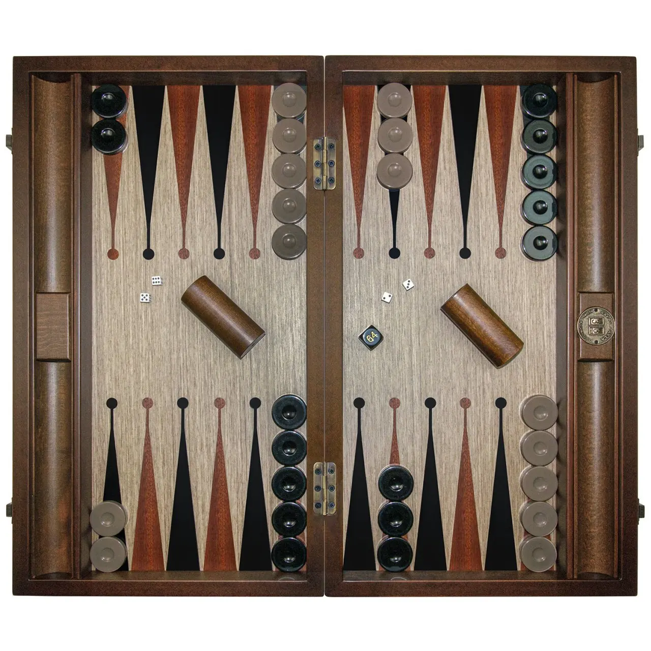 Premium Backgammon Set/ Latte Special Design Board Games Fun Time Special Bag Leather Backgammon Gift Solid Backgammon Hot Sale