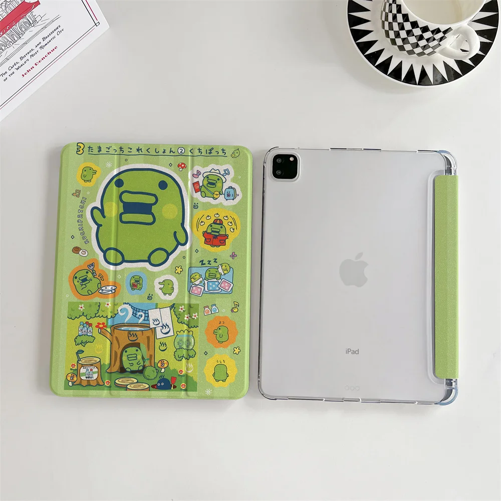 Urocze naklejki Kuchipatchi Tamagotchi, etui trójdzielne z funkcją automatycznego budzenia/usypiania do iPada 11" Air5 Air4 iPad10 10.9 9.7 Mini 6 5 4 — zdjęcie produktu 5