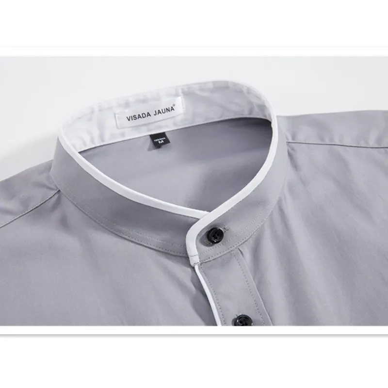 Brand 2019 Casual Shirt Men Long Sleeve Slim Fit Men's Casual Button-Down Shirt Formal Dress Shirts Men Clothes Camisa White