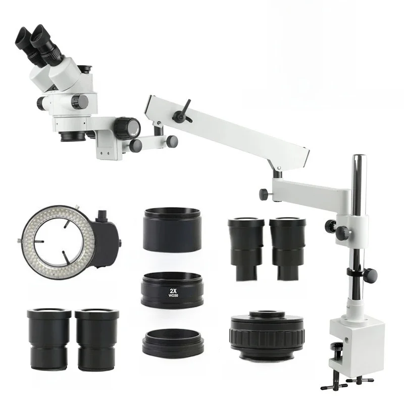 3.5X-180X Simul Focal mikroskop trójokularowy 55MP 4K 1080P HDMI kamera USB ramię przegubowe zacisk filarowy dla dentystów dentystycznych — zdjęcie 2