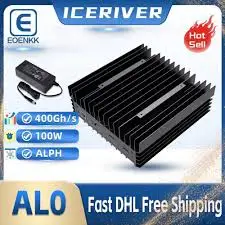 New ICERIVER ALPH AL0 400Gh 100W Alephium Miner with PSU