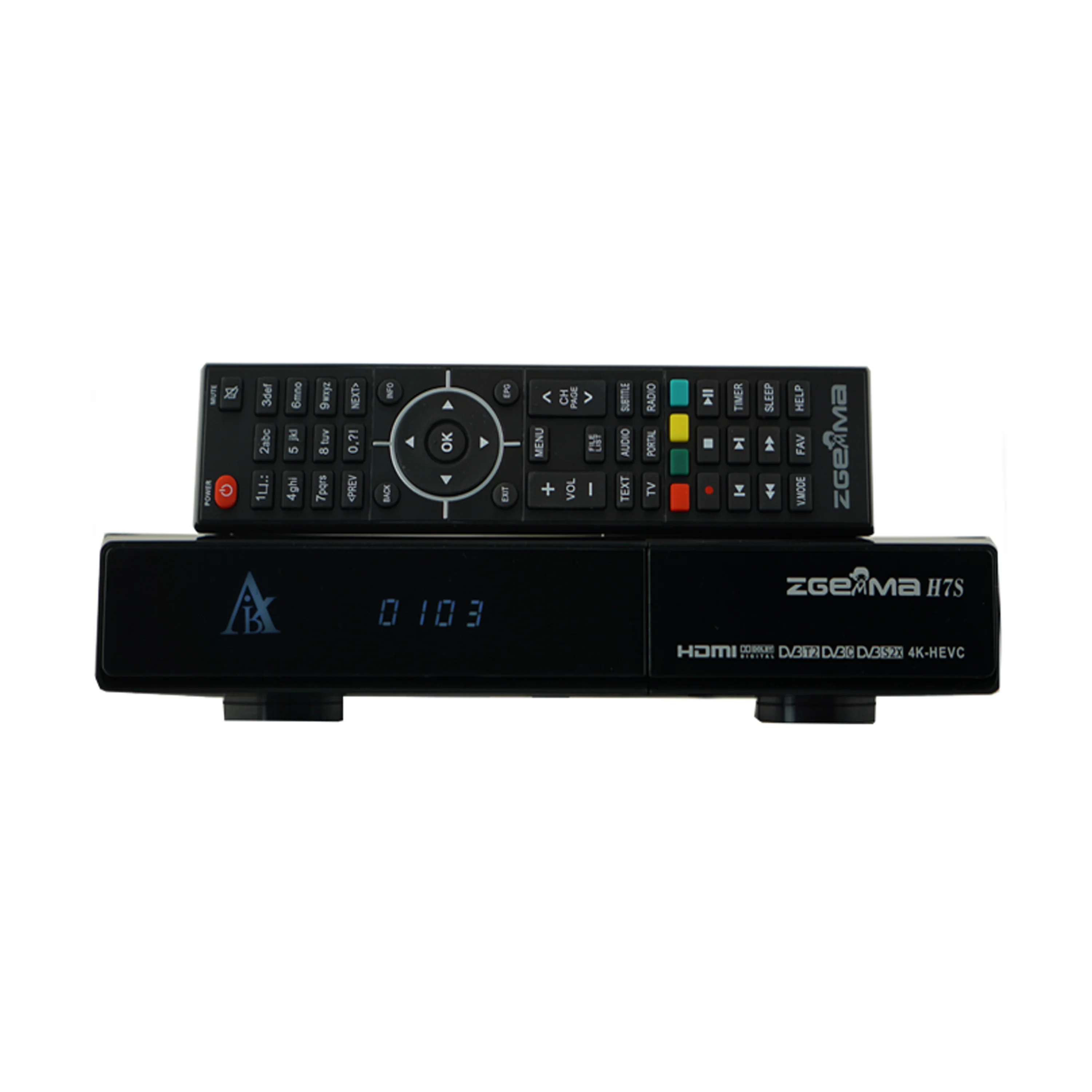 Zgemma H7s 4K Enigma2 Linux OS TV decider DVB-S2/s2x + T2/C with Ca + CI 1Gbit Internet interface IPTV stalker