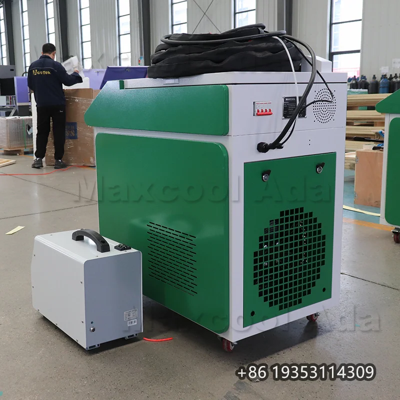 Máquina de solda a laser de fibra portátil 3000W e máquina de limpeza e corte a laser 3 em 1 motor fornecido 2000w