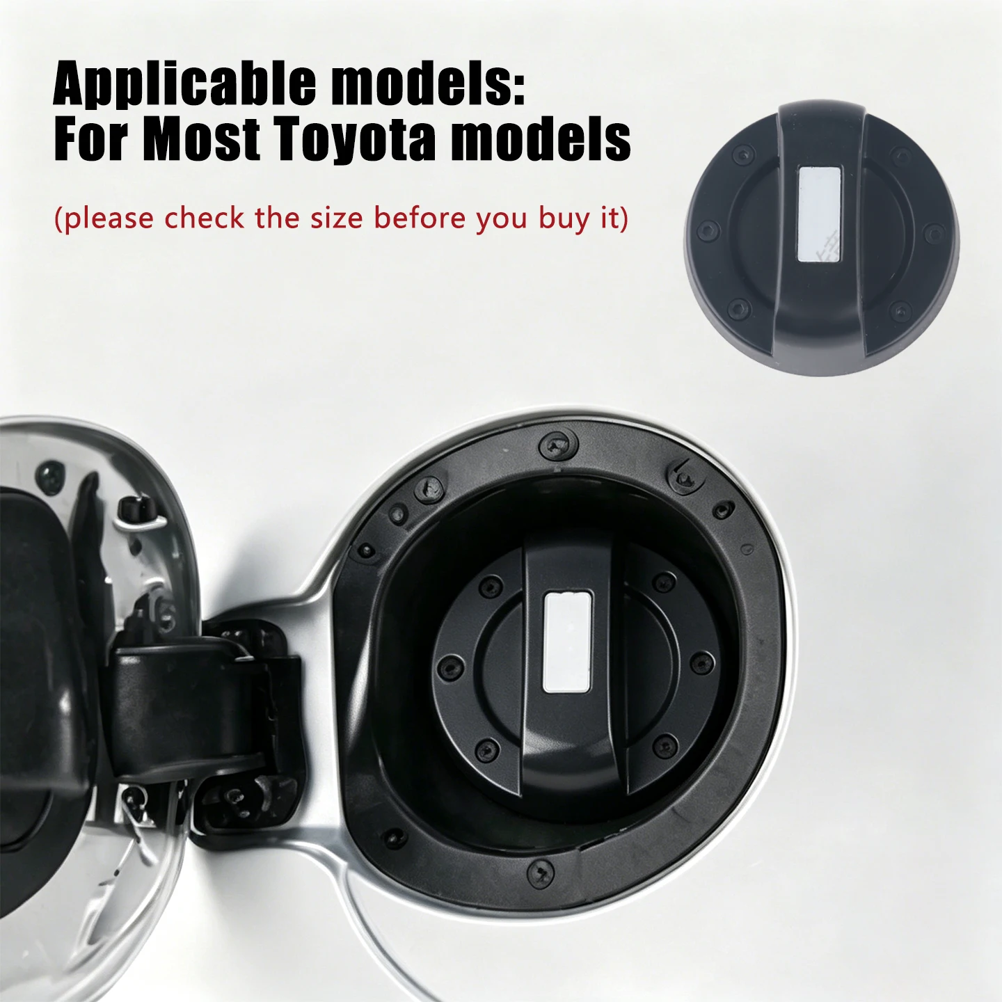 Dekorative Tankdeckelabdeckung für TOYOTA, Öleinfülldeckel, Tankdeckelverkleidung, Dekoration für Camry, ohne Logo – Detail 4