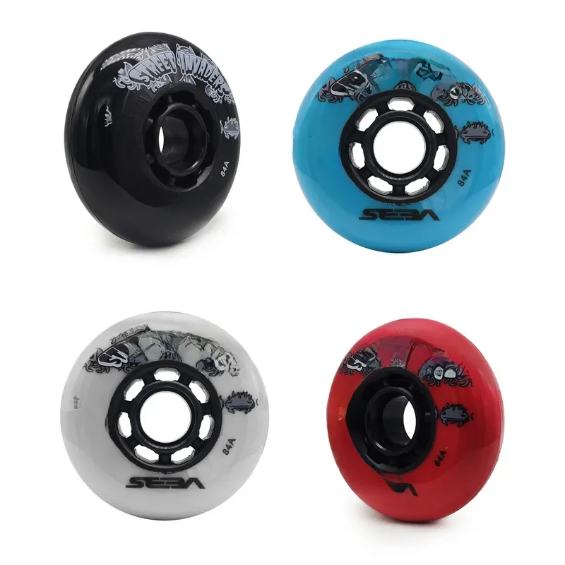 Oryginalne STREET INVADERS 84A rolki koła dla SEBA HV HL SKJ WFSC wysokiej opony 72mm 76mm 80mm rolki opony ILQ11 łożyska 4pc — zdjęcie 2