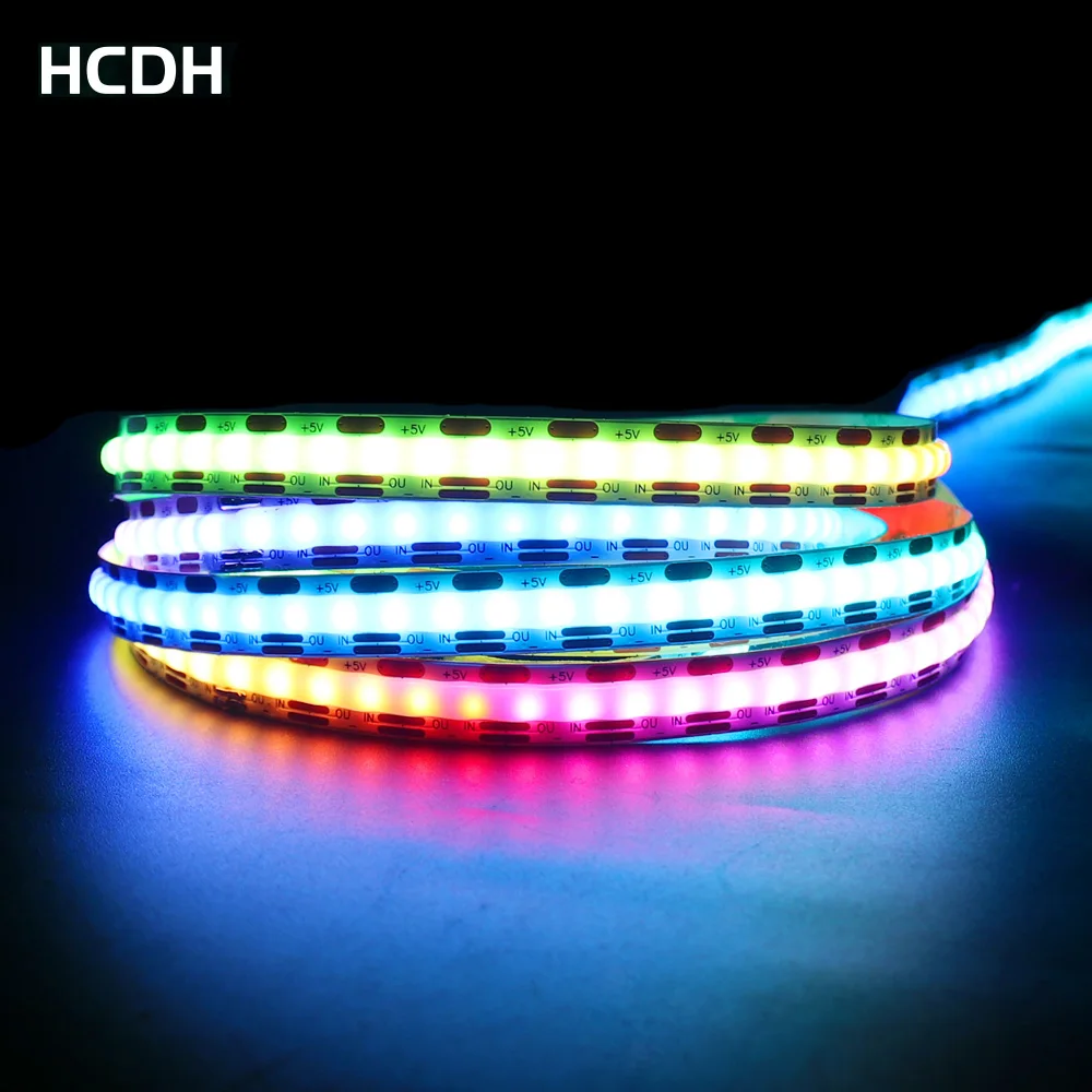 5V Pixel COB LED Strip For Room Decoration WS2812B Addressable RGB SPI 160Pixel/m 10mm 5V Dream Color LED Tape Dimmable