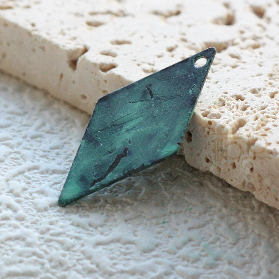 DIY Supply-Solid Brass Finding Rhombus Shape  - 25.5x13mm (3048C)