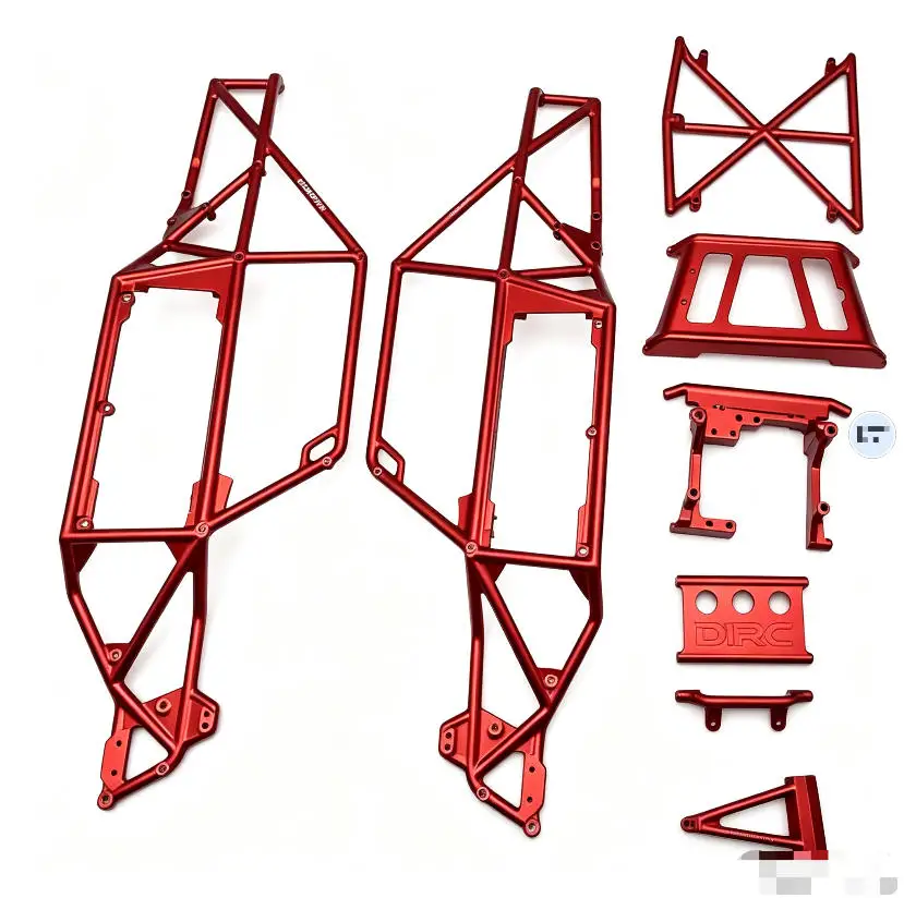 D1RC VP H10 CNC‑Machined Aluminum Tube Chassis Frame, 1/10 Scale Metal Roll Cage for RC Crawler Model Car, Multiple Colors Optio