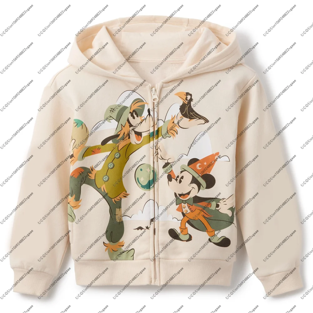 

Girls Gift Kids Boys Top Adult Mickey Mouse Friends Halloween Zip Hoodie Casual T Shirt Sweatshirt Party Autumn Winter MINISO