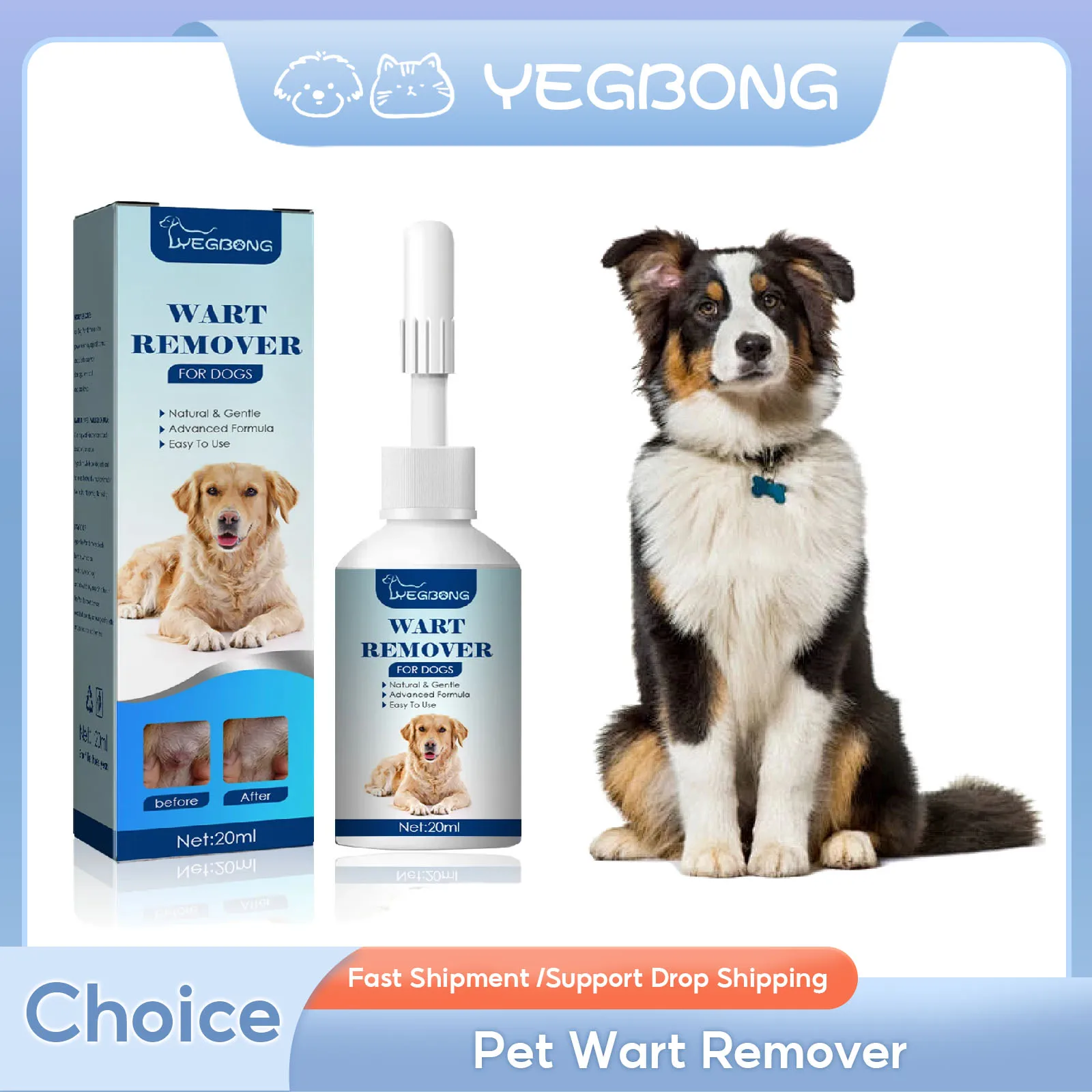 Pet Warts Remover Liquid Dogs Skin Care Cats Corns Papilloma No Irritation Remedy Fast Eliminate Moles Warts Pet Skin Treatment