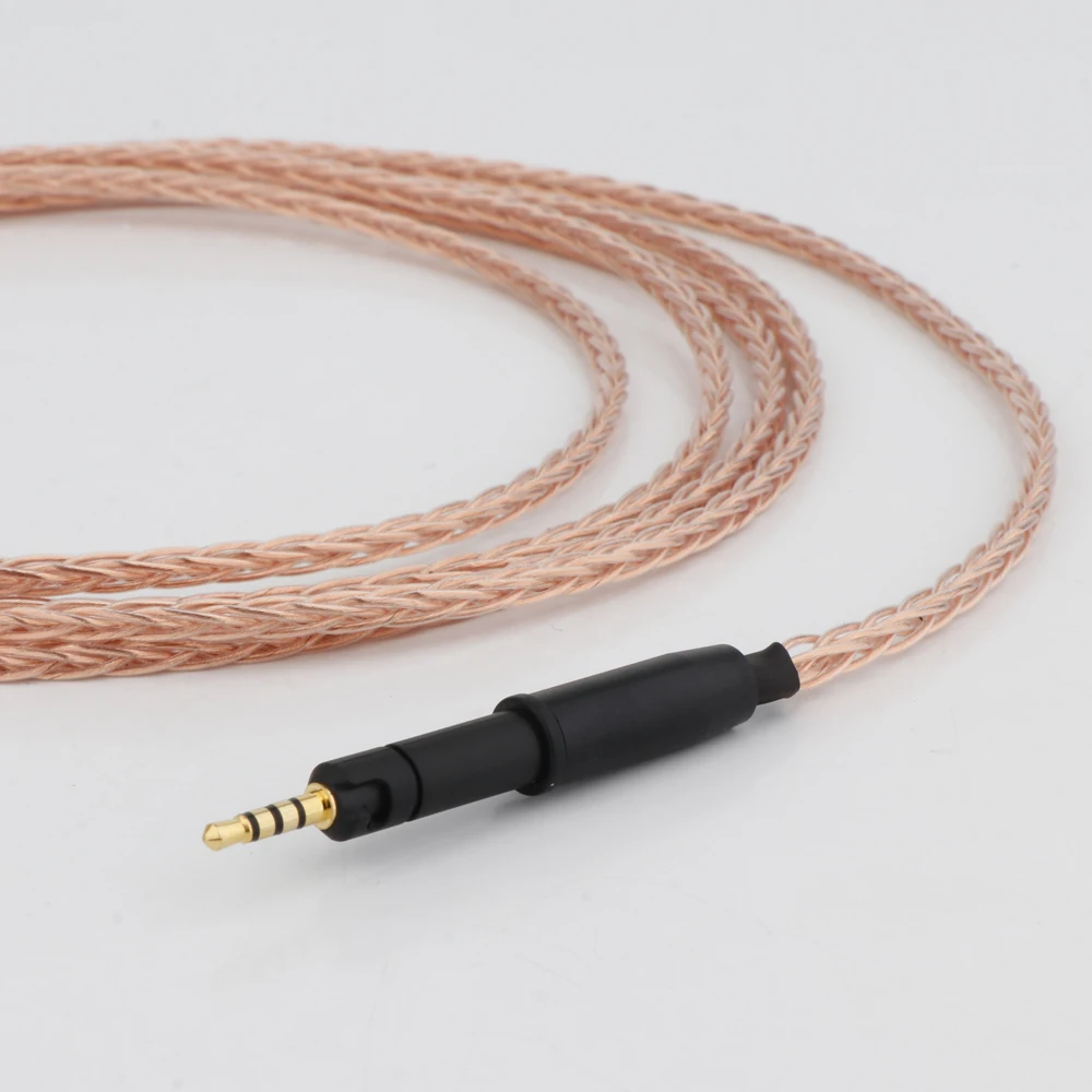 HD599 HD598 HD558 Ath-M60x Ath 헤드폰용 하이엔드 8 코어 OFC 구리 2.5mm ~ 2.5mm Aux 헤드폰 케이블