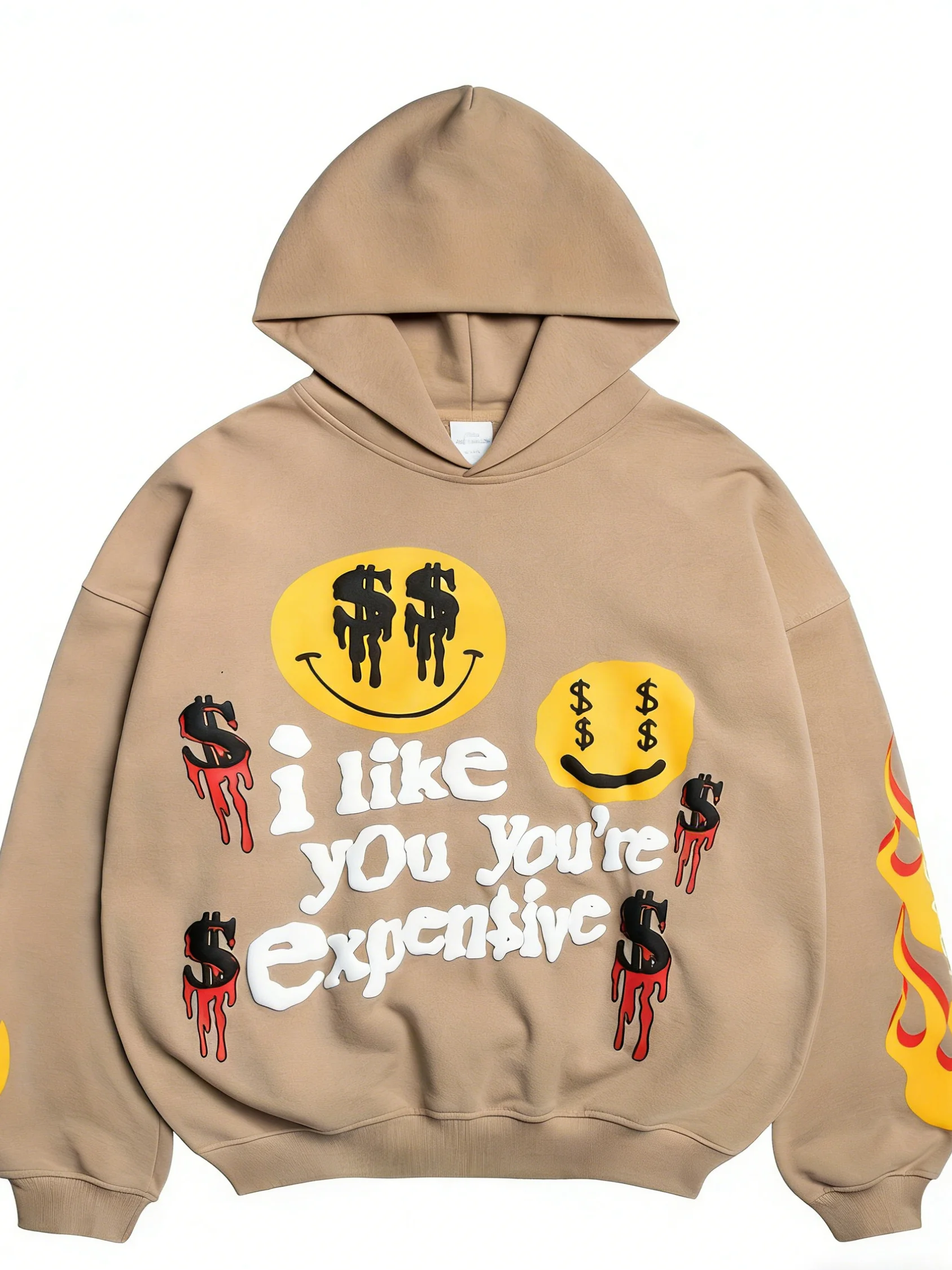 

Мужская толстовка с длинными рукавами, дизайн в стиле хип-хоп с буквенным принтом, накладной карман, зимняя.