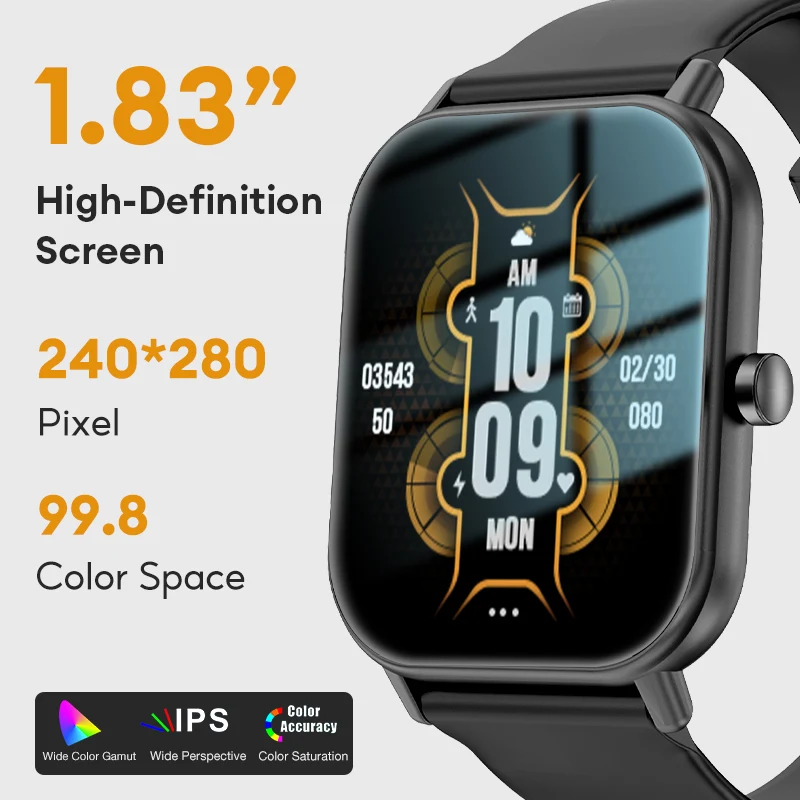 

2025 Huafit Gts 1.83" HD Smart Watch With Blood Oxygen Monitor,7-Day Battery,16 Sports Modes,IP67 Waterproof For IPhone HUAWEI