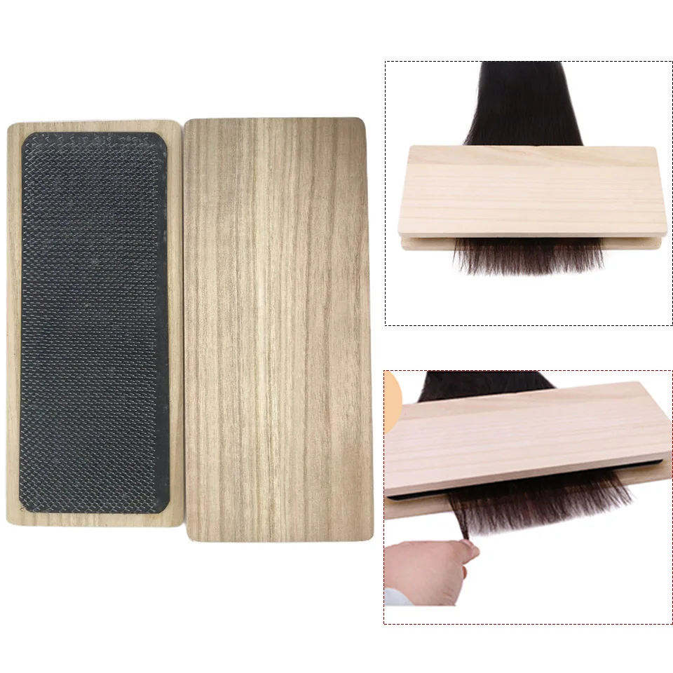 28X12 cm 2 pieces/set Wooden drawing pad Hairpins for wig making and combing wigs Drawing cassette with curved needles