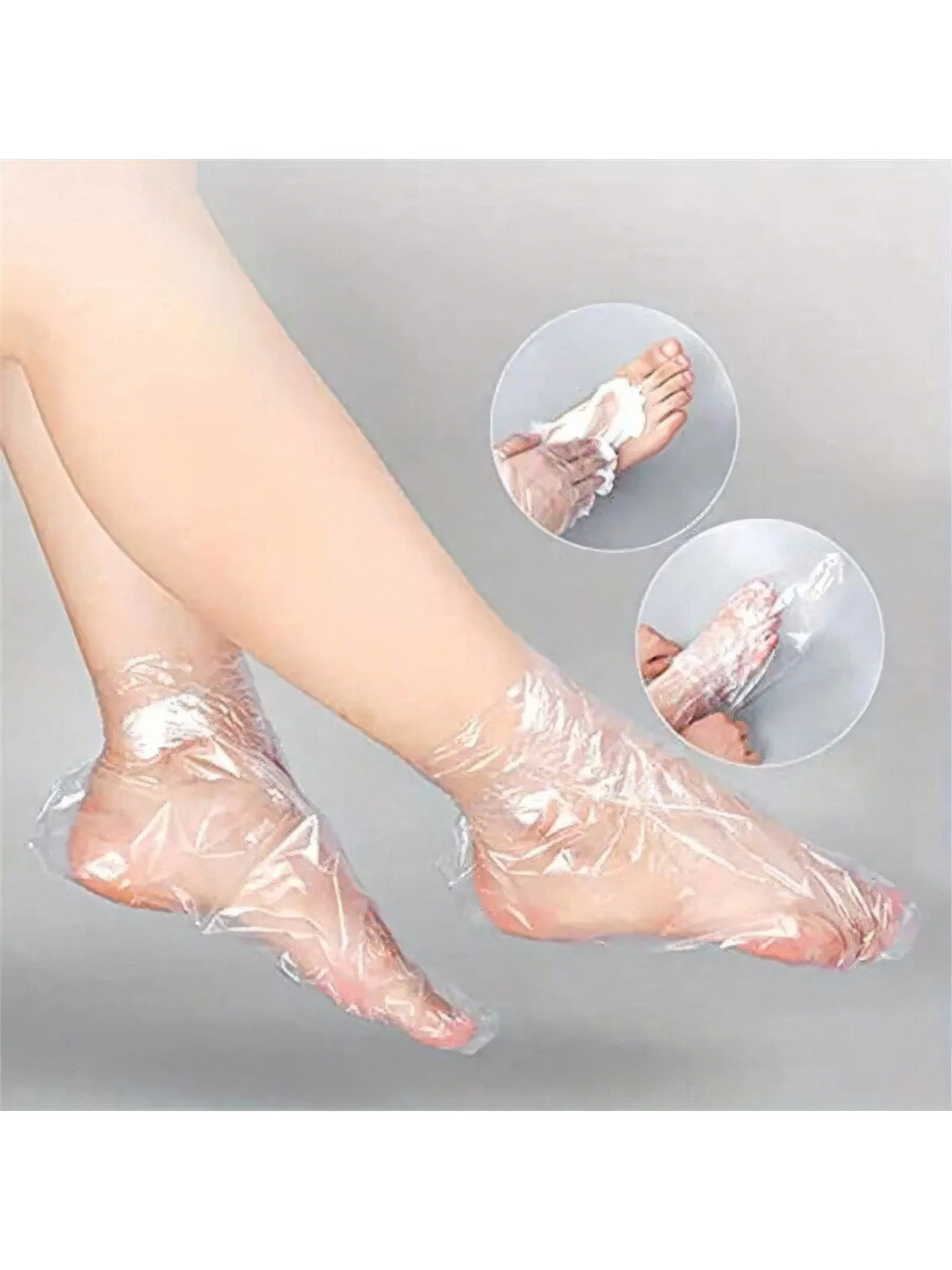 Bulk Disposable Foot Masks (100 Pcs) - Easy Application, Individually Wrapped Moisturizing Foot Care
