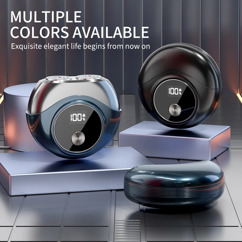 

Мини-электробритва НЛО для мужчин, USB перезаряжаемая водонепроницаемая бесшумная бритва, портативный дорожный триммер для бороды