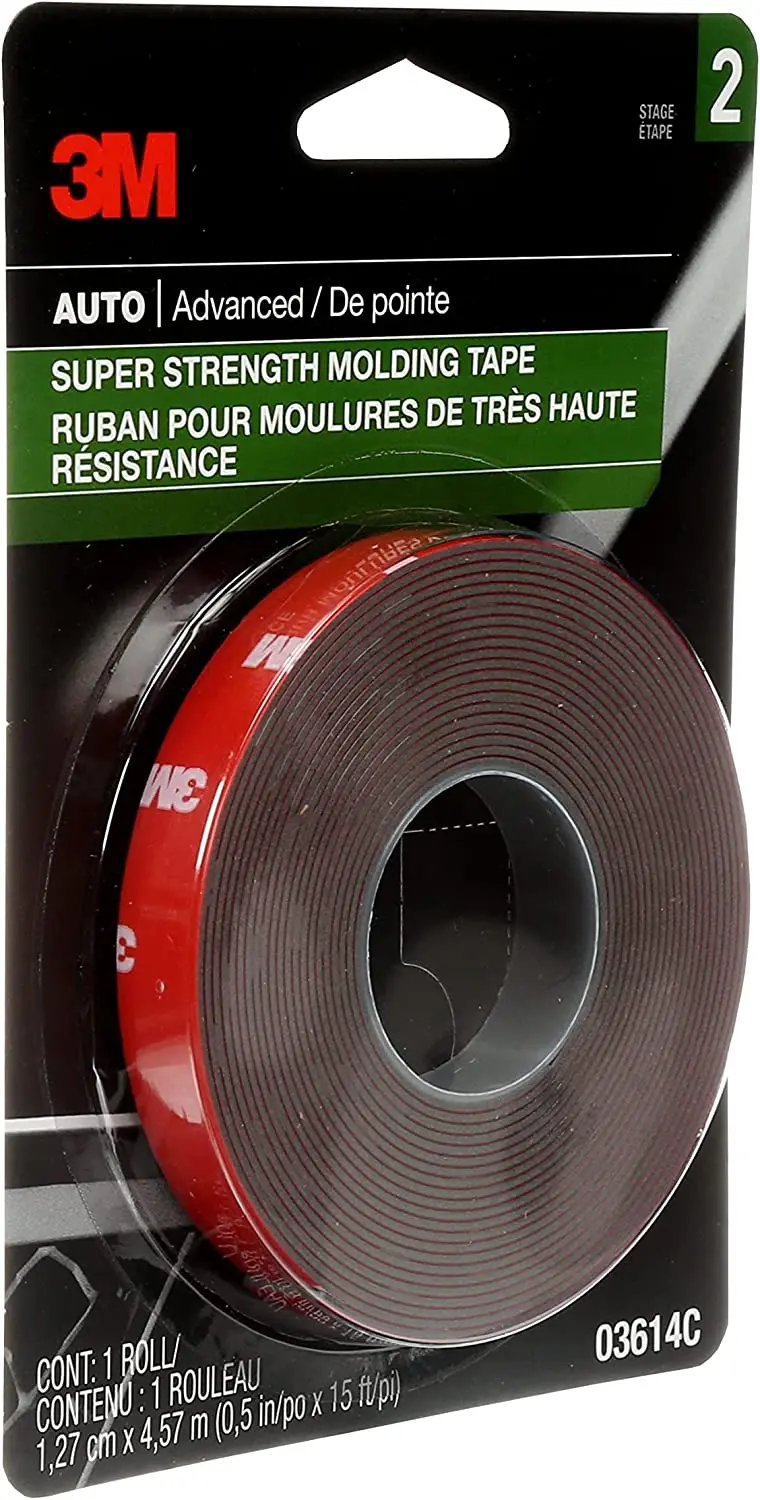 

3M Super-Strength Molding Tape, 03614, 1/2 in x 15 ft, 1 Roll