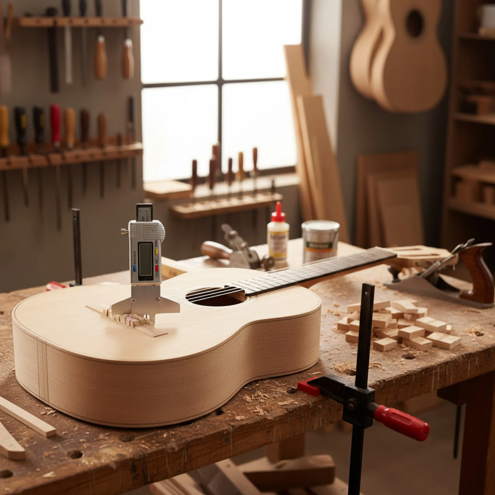 

Измеритель высоты струн для гитары, портативный датчик-указатель для акустических и классических гитар, инструмент для обслуживания гитаристами и мастерами по изготовлению инструментов