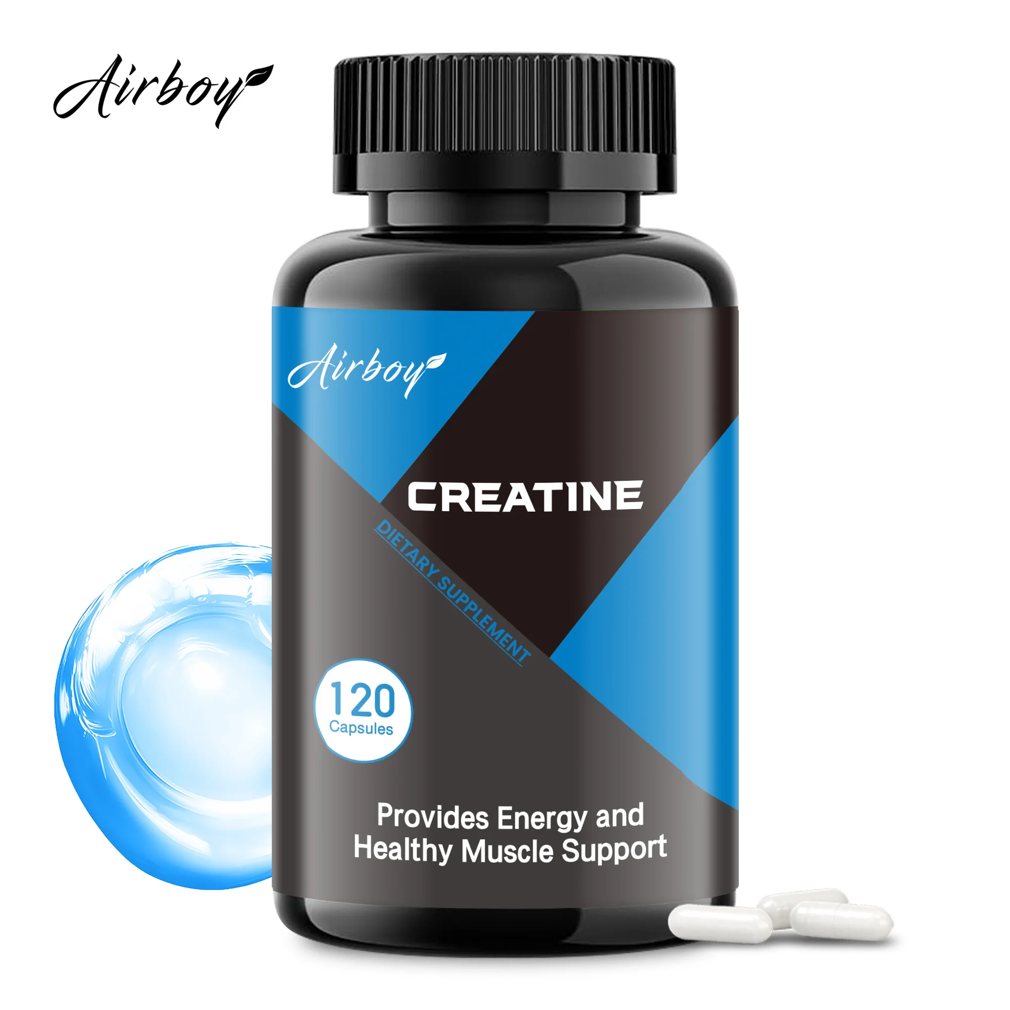 Creatine Capsules - Enhances Muscle Endurance and Energy Support, Improves Athletic Performance - 120 Capsules