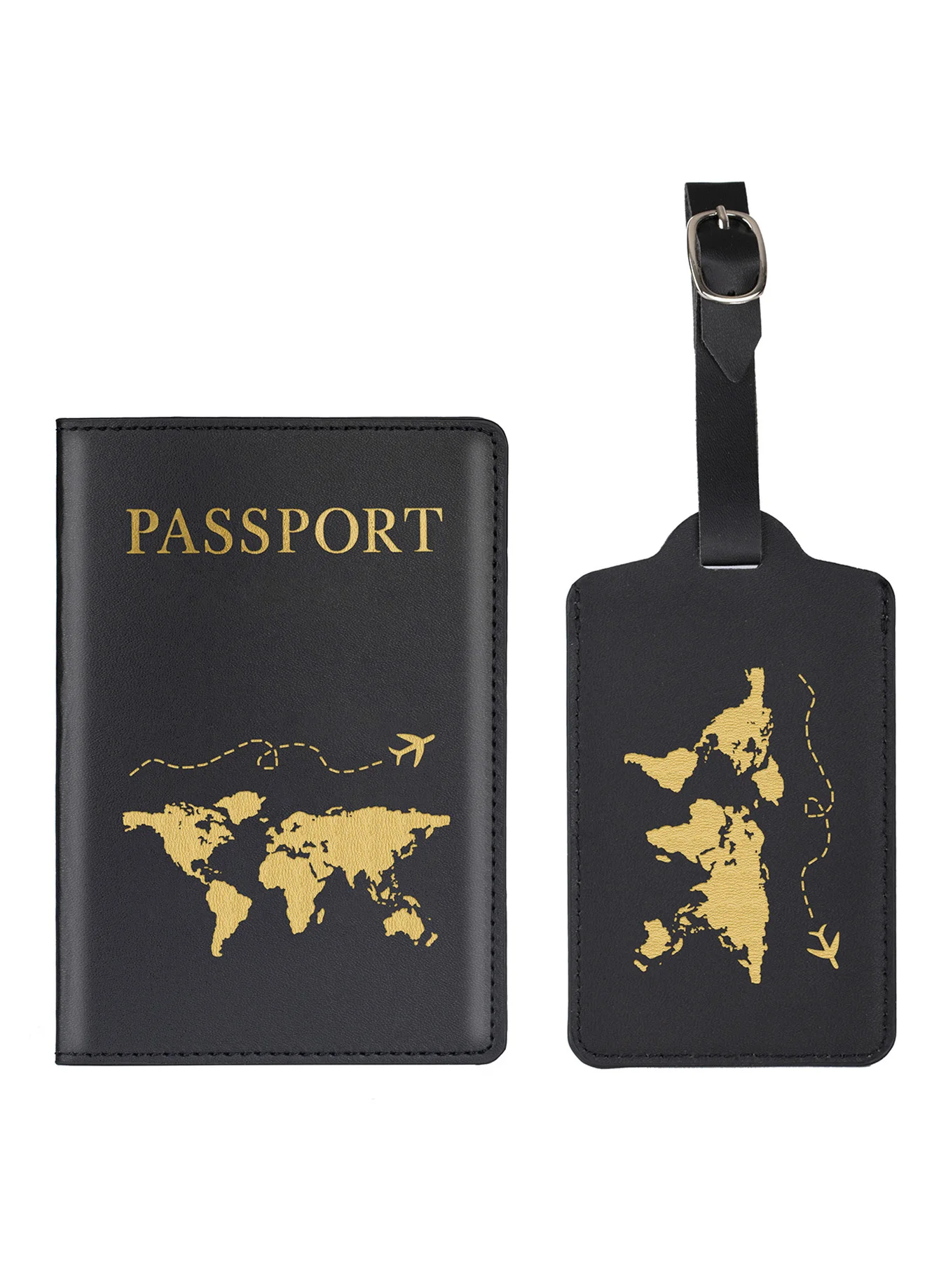 2pcs/set Passport Cover Case and Luggage Tag, Travel Passport Holder Wallet Organizer