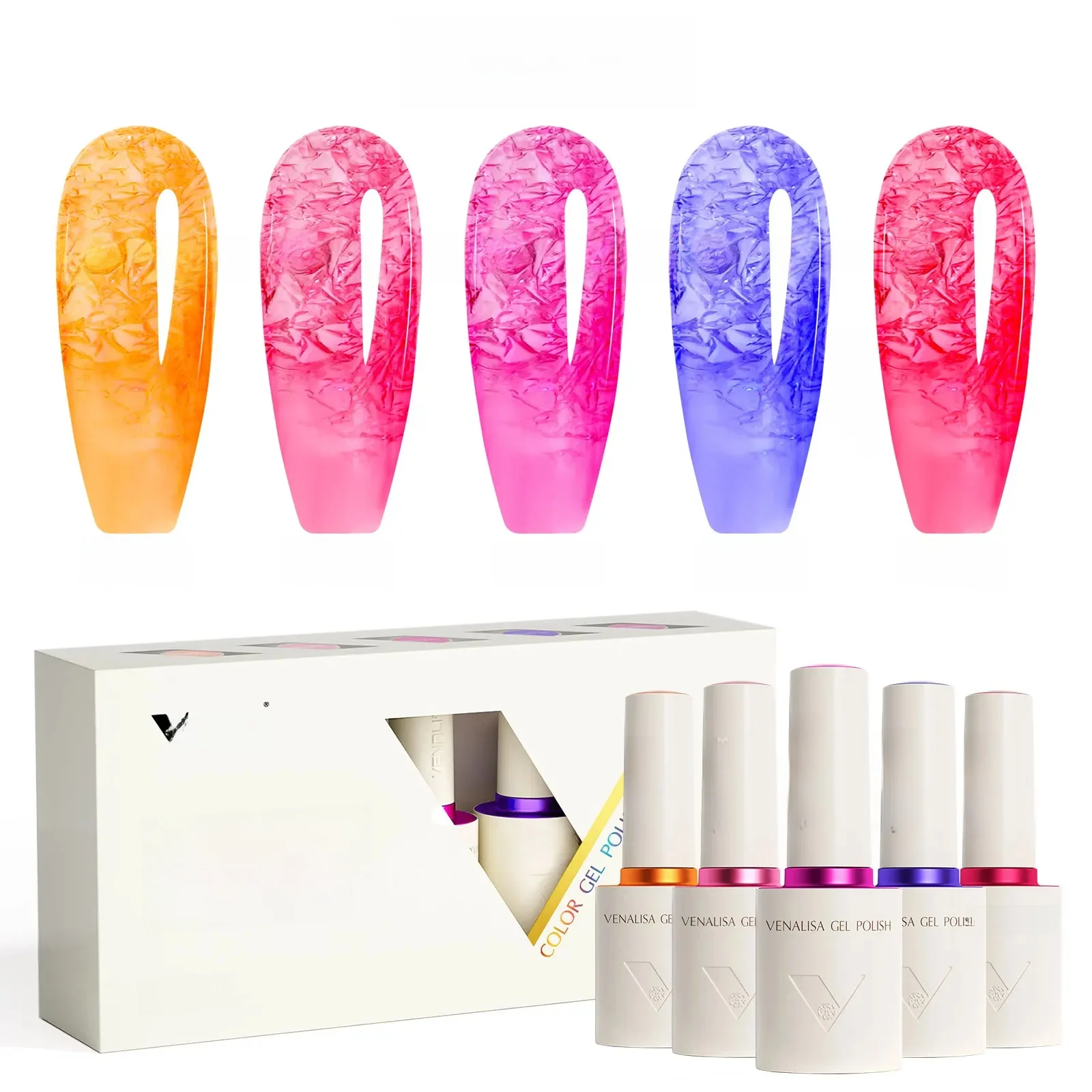 5pcs Combo Venalisa Nagel Gel Polish Kit Zomer Kleuren Glas Transparante Jelly Gel Set Thuis DIY Nail Maincure nieuwe Leerling Gel Lot - afbeelding 2