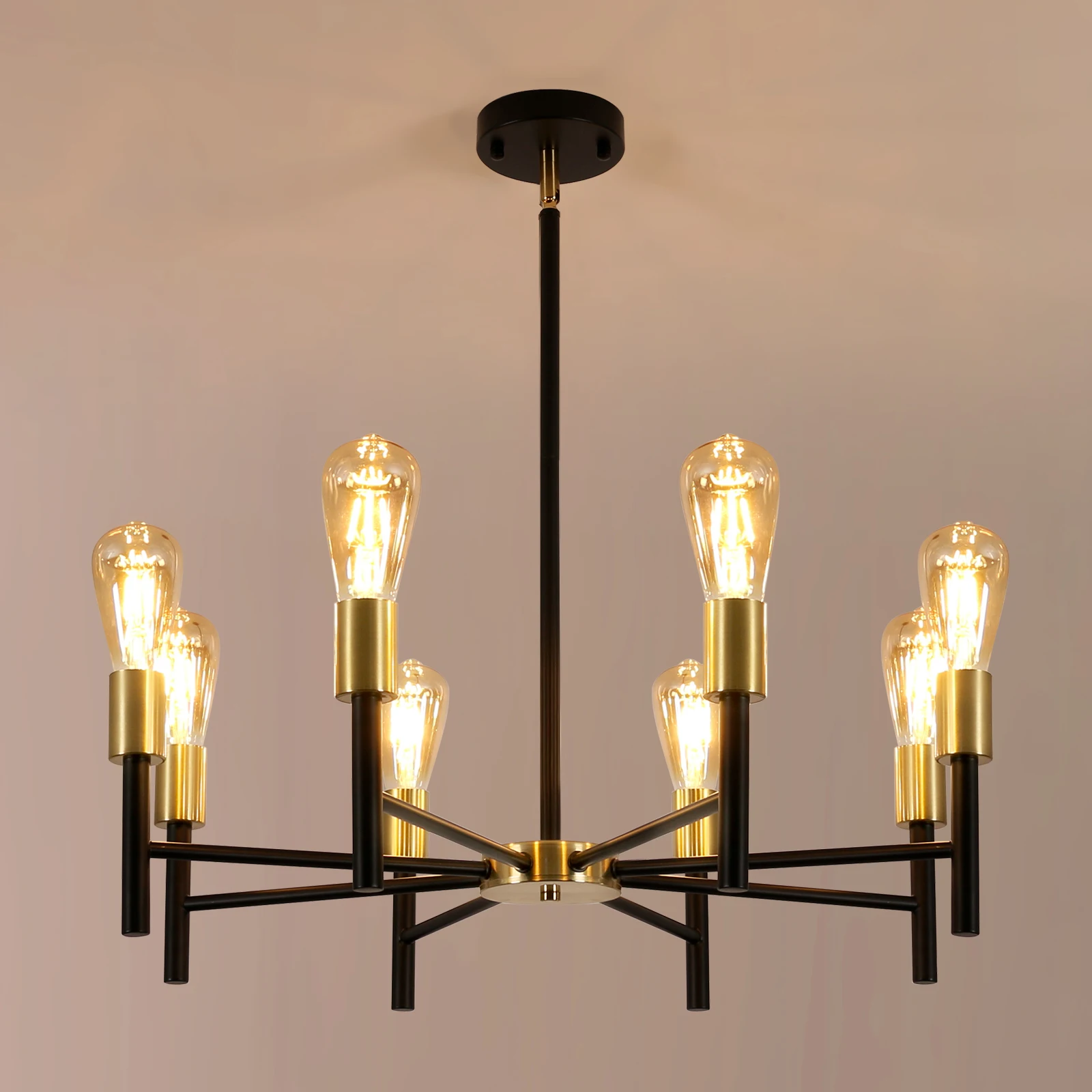 

Industrial Irion Chandeliers for Dining Room Light Fixtures Over Table, Adjustable Farmhouse Chandelier for Living Room, Kiteche