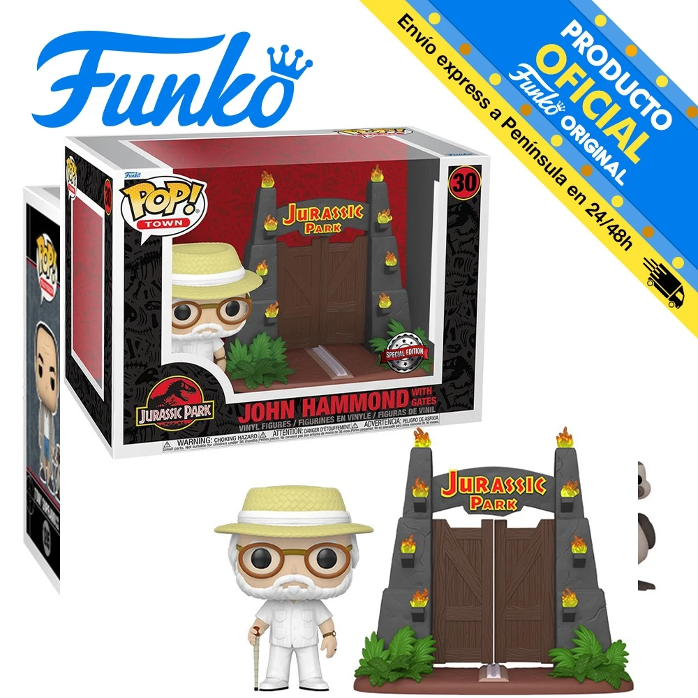 Funko Pop! Town Jurassic Park - John Hammond exclusive 63201 No. 30 original toys gifts figures dolls shop with box new man woman official license