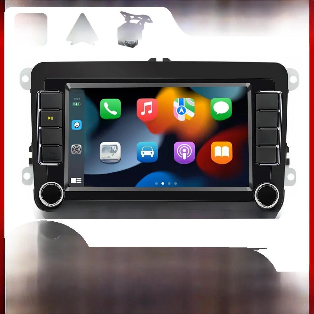 Draadloze Carplay Android13 2G + 64G Autoradio Voor Vw Skoda Octavia Golf 5 6 Touran Passat B6 Polo Jetta 2 Din Multimedia Speler - afbeelding 2