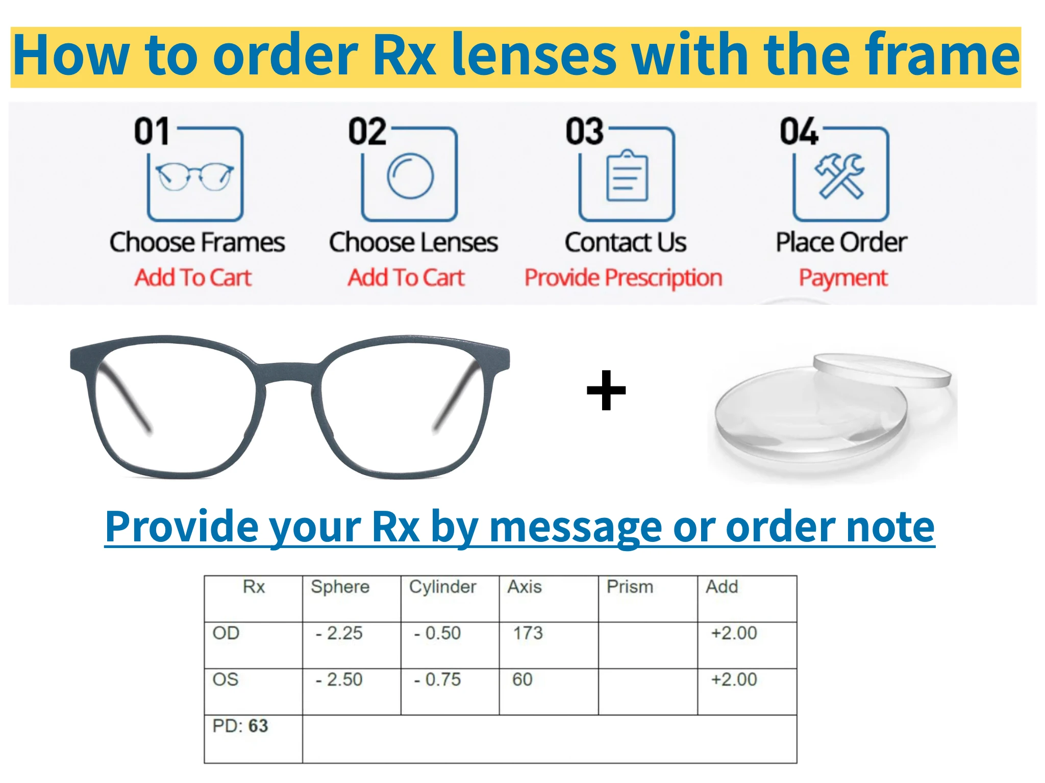 Photochromic Single Vision Optical Multicolor Reading Lenses - Main View