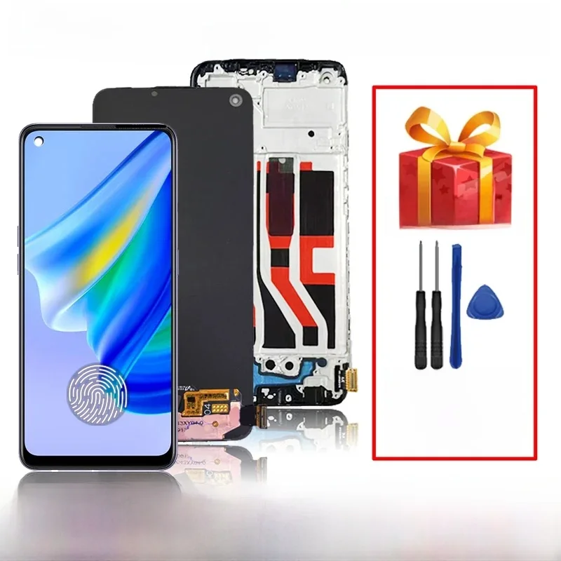 6.43'' Nowy wyświetlacz AMOLED do OPPO Reno6 Lite CPH2365, ekran dotykowy LCD do OPPO Reno 6 Lite 6Lite, kompletny wyświetlacz — zdjęcie produktu 7